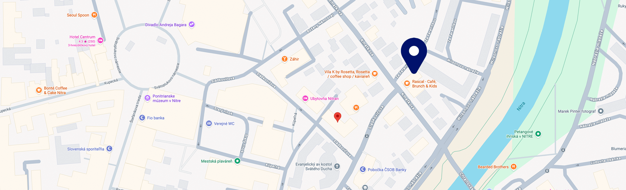 Mapa s označením polohy adresy Algiz